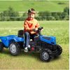 Dětský šlapací traktor s vlečkou Active Pedal modrý