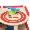 Ecotoys dřevěná garáž s výtahem, autíčky a helikoptérou