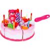 Ecotoys narozeninová sada Dort růžová 80 součástí