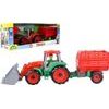 Truxx traktor - nakladač s přívěsem na seno, s figurkou