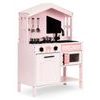 Ecotoys dětská dřevěná kuchyňka s příslušenstvím Domeček - růžová