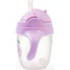 Dětský hrneček se zatíženým brčkem - fialový