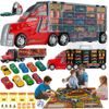 Nákladní auto s 11 autíčky, skluzavkou a podložkou Race Truck