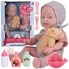 Dětská panenka s příslušenstvím a medvídkem My Baby 36 cm