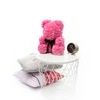 Medvídek z růží růžový Rose Bear 40 cm