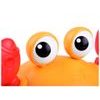 Natahovací pohyblivý krab hračka pro nejmenší Cute Crab - oranžový