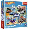 TREFL Puzzle Autíčka Hot Wheels 4v1 (35,48,54,70 dílků)
