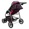Alice velký sportovní kočárek pro panenky 3v1 - 9662 černý s puntíkama