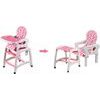 Ecotoys jídelní židlička 3v1 růžová