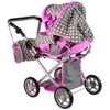 Alice kočárek pro panenky 9346 kombinovaný šedo-růžový