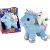Plyšový jednorožec s miminkem a melodií Baby Kiddo - modrý