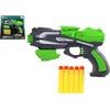 Pistole na pěnové náboje + 5ks nábojů - zelená