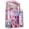 Ecotoys dřevěný dvoupatrový domeček pro panenky Miami s výtahem