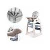 ROZBALENO Ecotoys jídelní židlička 2v1 Myška šedá