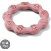 Silikonový kroužek na kousání růžový