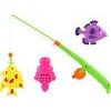 Magnetická Hra ryby/rybář 3ks+prut - mix barev