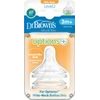 Dr Brown's Náhradní silikonové savičky pro kojenecné láhve Options Plus 2ks, 3-6m