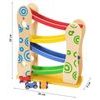 Ecotoys dřevěná skluzavka se 3 autíčky
