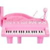 Ecotoys dětský elektronický klavír s mikrofonem a židličkou HC482 růžový