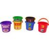Sada barevných kbelíků se zvířaty do vody