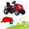 Dětský šlapací traktor s vlečkou Max červený