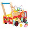 Ecotoys dřevěné multifunkční chodítko Požární auto