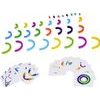 Dřevěné Montessori vzdělávací puzzle barevná duha + úkoly