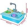 Dětský dřez s tekoucí vodou a nádobím Wash Up modrý