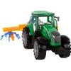 Zelený traktor s obracečkou sena pro děti