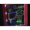 Kreslící LED tabulka s 3D brýlema Glow Drawing růžová