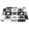 Ecotoys pěnová puzzle hrací deka Gray Puzzle 121 x 121 cm