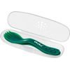 Dětská lžička a vidlička v pouzdru - zelená