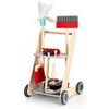 Ecotoys dřevěný úklidový vozík s vysavačem