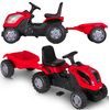 Dětský šlapací traktor s vlečkou Max červený
