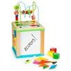 Ecotoys dřevěná edukační kostka s labyrintem Mouse Cube 5v1