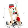 Ecotoys dřevěný úklidový vozík s vysavačem