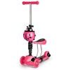Ecotoys dětská koloběžka Bedrunka růžová se sedátkem a svítícími koly