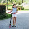 Dětská skládací koloběžka s hliníkovým rámem Scooter bílo-modrá