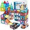 Doris magnetická stavebnice s 12 autíčky Magnetic Blocks 82 dílů