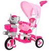 Dětská tříkolka s vodící tyčí Slon růžový