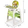 Ecotoys jídelní židlička 2v1 Jungle zelená