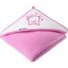 Akuku Dětská osuška s kapucí 100x100cm, froté - Kočička, růžová