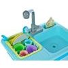 Dětský dřez s tekoucí vodou a nádobím Wash Up modrý