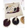 Montessori přesypávání - šnek- dřevěné edukativní puzzle