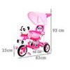 Dětská tříkolka s vodící tyčí Panda růžová