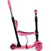 Ecotoys dětská koloběžka se svítícími koly Bedrunka růžová 5v1