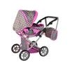 Alice kočárek pro panenky 9346 kombinovaný šedo-růžový