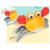 Natahovací pohyblivý krab hračka pro nejmenší Cute Crab - oranžový