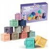 Senzorické kostky pro nejmenší Color Building Blocks 12 kusů