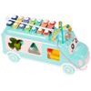 Interaktivní hrající autíčko s cimbálkami Happy Bus modré